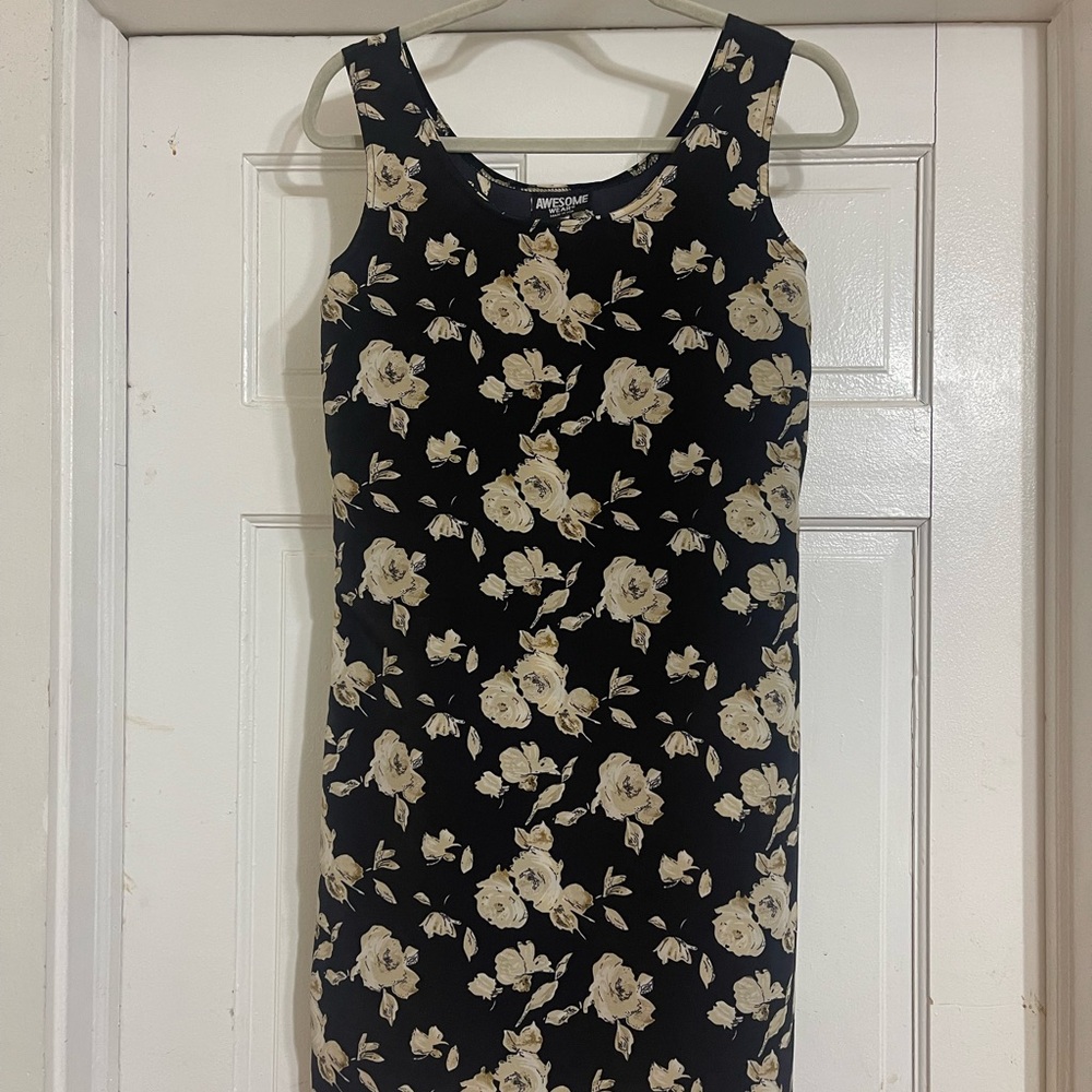 Awesome Wear Women's Black Floral Dress
